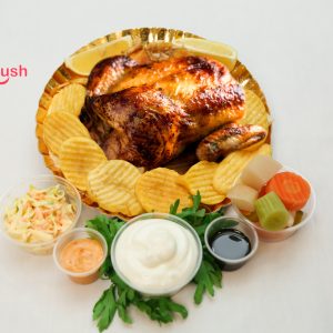 Half  Machine Chicken With Potatoes - نصف دجاج شواية مع بطاطا