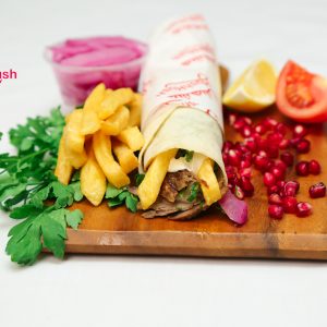 Turkish bread Mix shawarma (chicken + meat) large -   شاورما ميكس (دجاج+لحم) تركي كبير